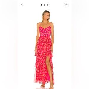 Amanda Uprichard Floral Pink Maxi Dress